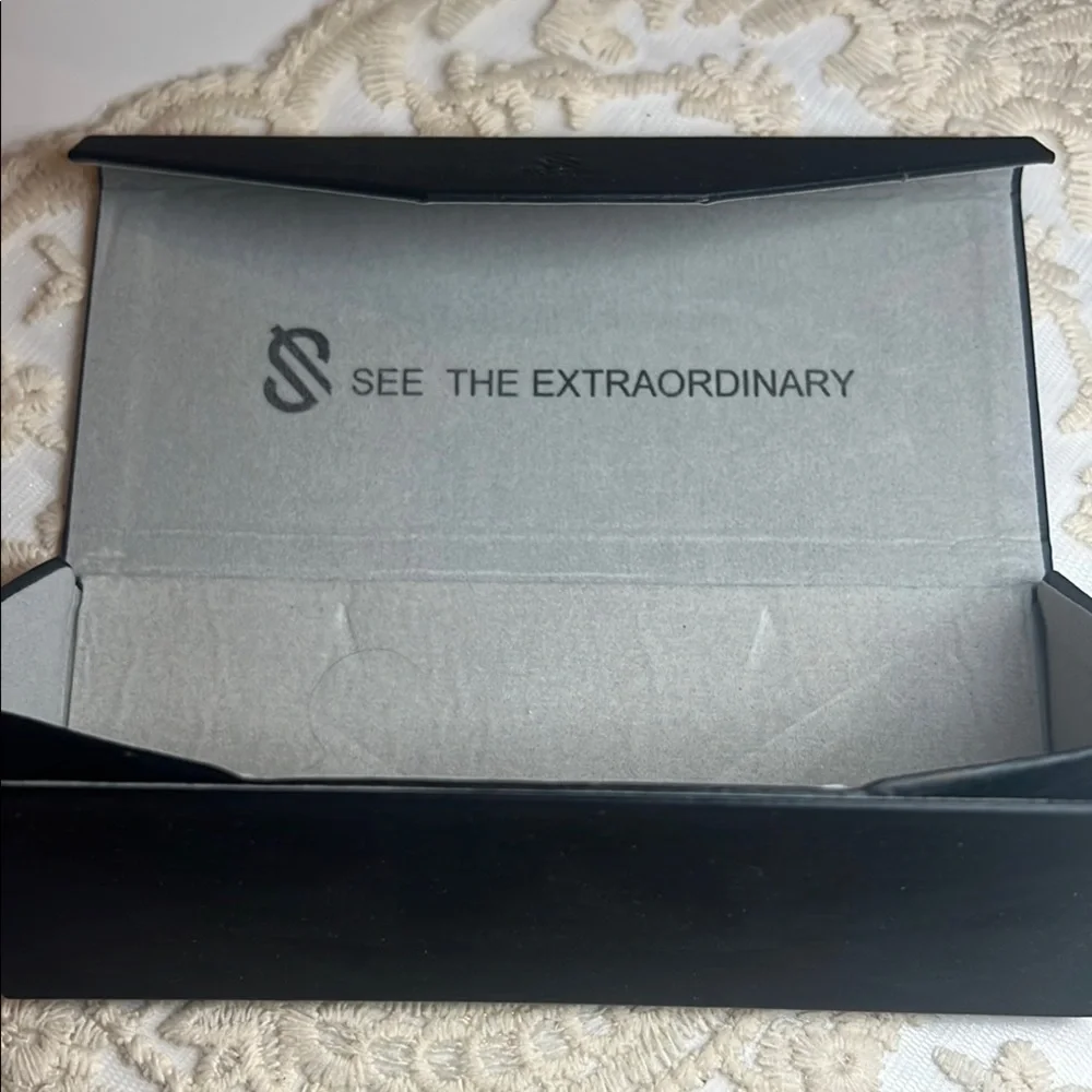 Sojos Black Sunglass Case with Sleek Design & Foldable Envelope Magnetic Closure